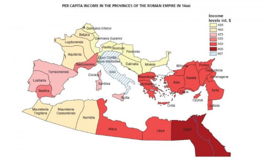 Per capita income in Rome