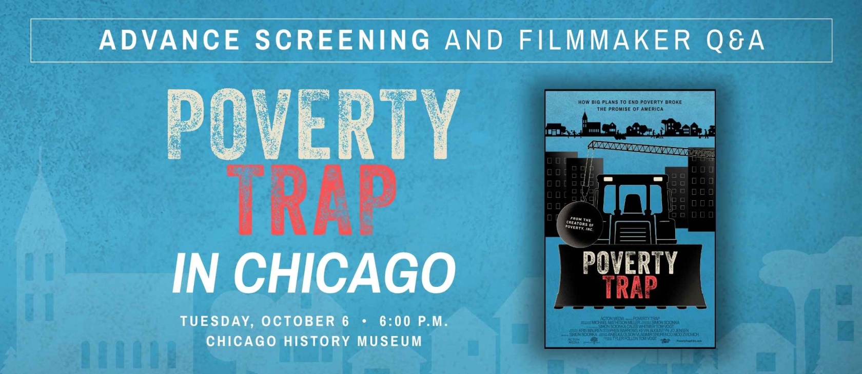 Event graphic for Poverty Trap in Chicago