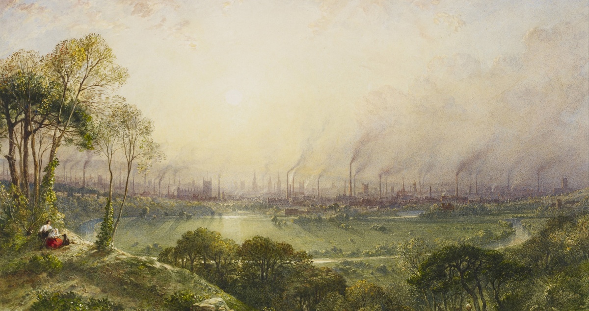 <em>Manchester from Kersal Moor</em> by William Wyld (1852)